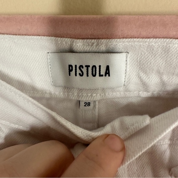 Pistola Cassie Super High Rise Straight in Snowfall Distressed NWT - Picture 5 of 14